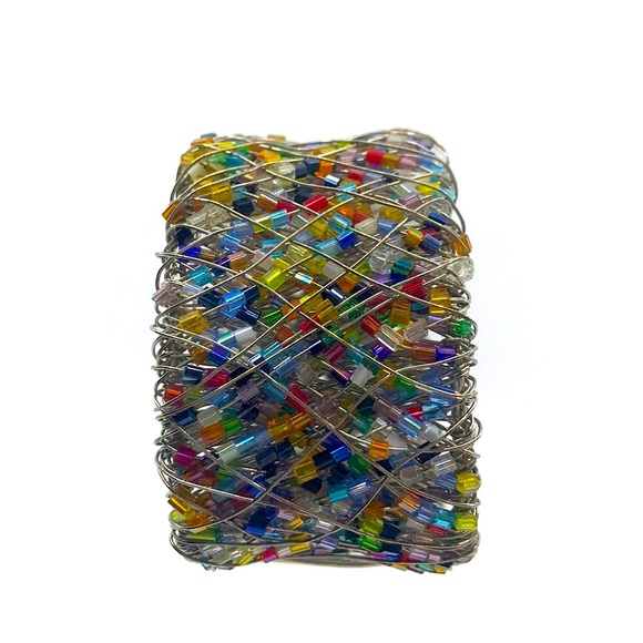 Rainbow Beaded Cuff - Picture 7 of 8